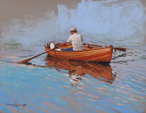 HASAN SAYGIN tarafından 2019 yılında 33x43 cm ölçülerinde Kağıt üzeri pastel boya tekniği ile yapılmıştır.