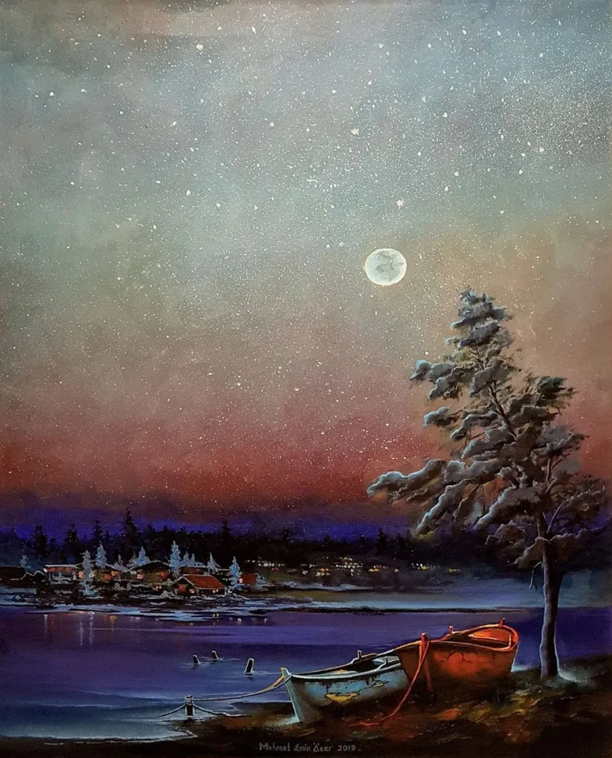 "İsimsiz" eseri MEHMET EMİN ÖZER tarafından 2019 yılında 60x50 cm ölçülerinde Tuval üzeri yağlı boya tekniği ile yapılmıştır.
