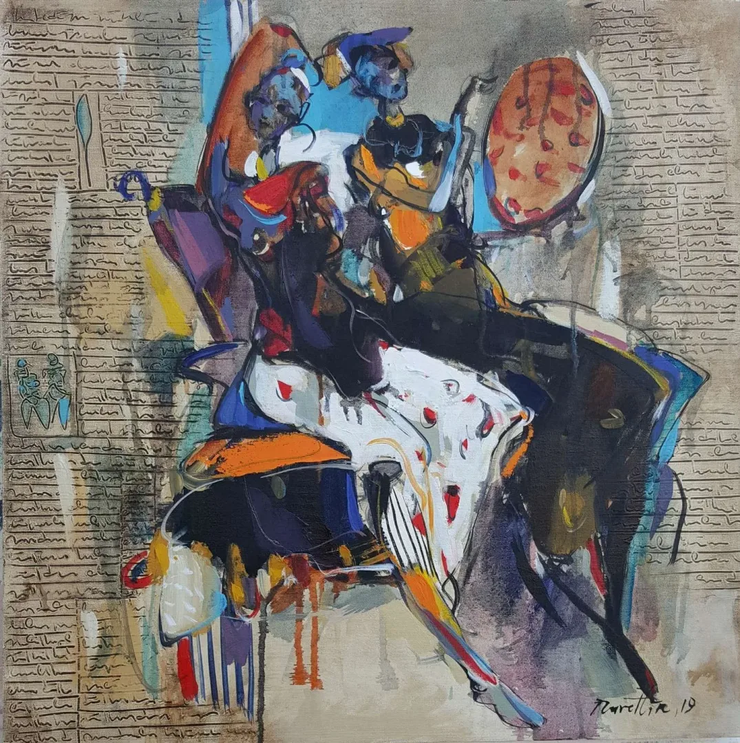 "İsimsiz" eseri NURETTİN AKKAYA tarafından 2019 yılında 60x60 cm ölçülerinde Tuval üzeri yağlı boya tekniği ile yapılmıştır.