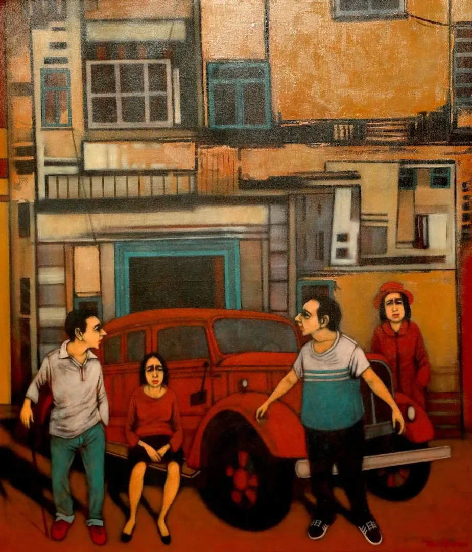 yakınlaştır "İsimsiz" eseri ORHAN UMUT tarafından 2019 yılında 150x130 cm ölçülerinde Tuval üzeri akrilik boya tekniği ile yapılmıştır.