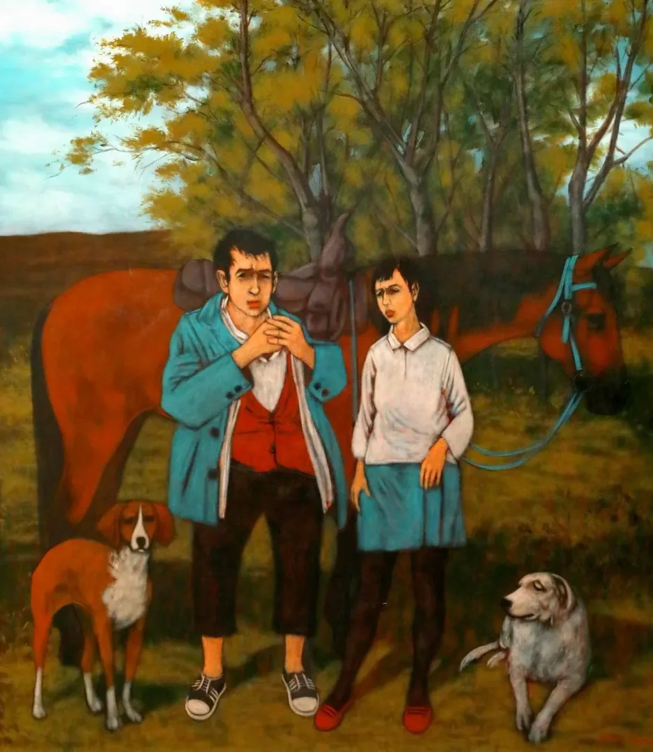 "İsimsiz" eseri ORHAN UMUT tarafından 2019 yılında 150x130 cm ölçülerinde Tuval üzeri akrilik boya tekniği ile yapılmıştır.