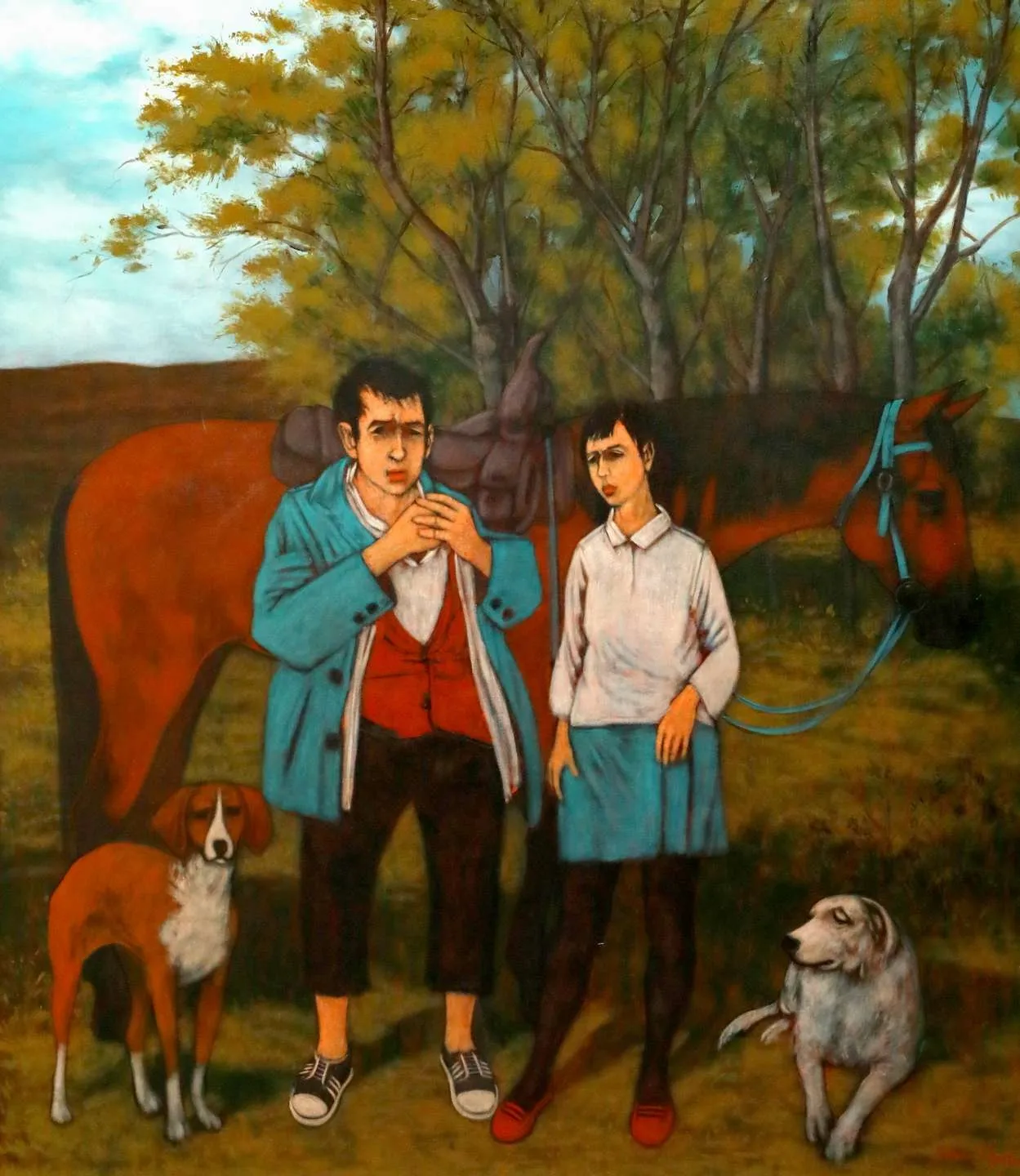"İsimsiz" eseri ORHAN UMUT tarafından 2019 yılında 150x130 cm ölçülerinde Tuval üzeri akrilik boya tekniği ile yapılmıştır.