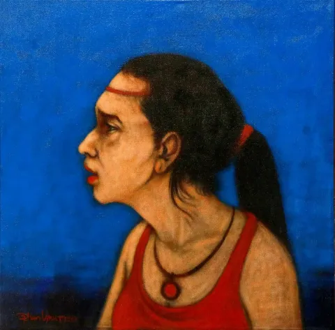 "İsimsiz" eseri ORHAN UMUT tarafından 2019 yılında 60x60 cm ölçülerinde Tuval üzeri akrilik boya tekniği ile yapılmıştır.