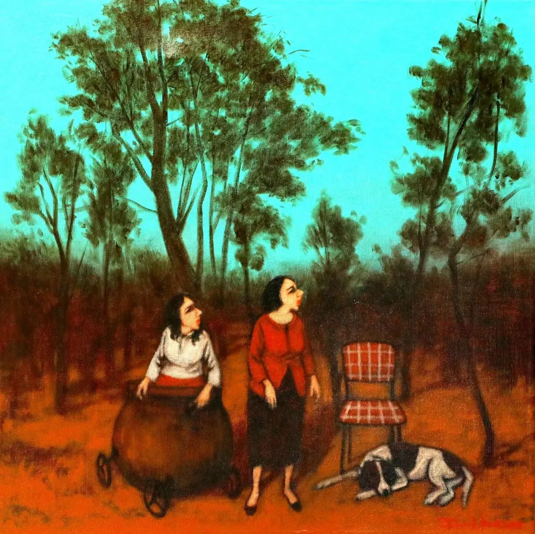 "İsimsiz" eseri ORHAN UMUT tarafından 2019 yılında 60x60 cm ölçülerinde Tuval üzeri akrilik boya tekniği ile yapılmıştır.