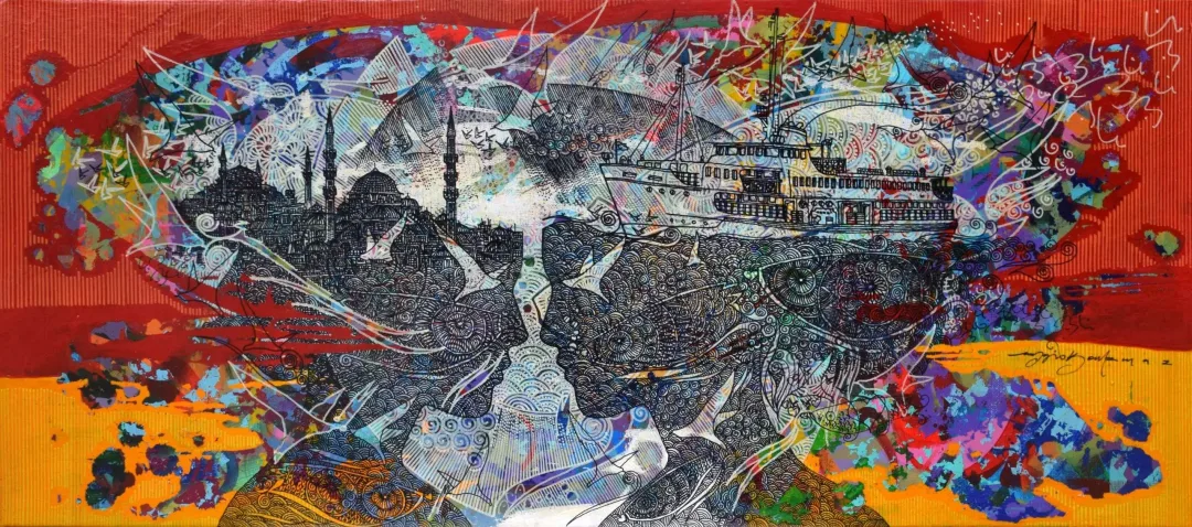 "İsimsiz" eseri ENGİN KORKMAZ tarafından 2019 yılında 29x67 cm ölçülerinde Tuval üzeri akrilik boya tekniği ile yapılmıştır.