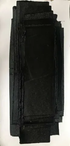 "PentürxVI" eseri AYFER KEÇECİ tarafından 2019 yılında 66x31 cm ölçülerinde Kağıt üzeri yağlı boya tekniği ile yapılmıştır.