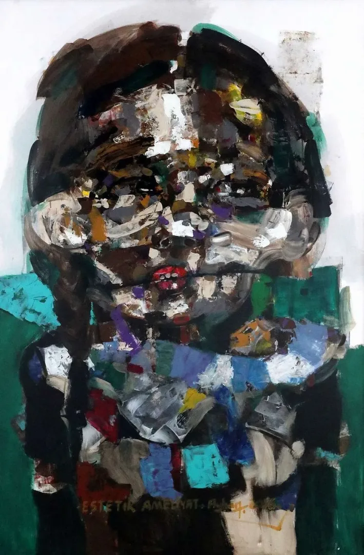 yakınlaştır "Estetik ameliyat" eseri AYHAN TAŞKIRAN tarafından 2016 yılında 118x78 cm ölçülerinde Kağıt üzeri akrilik boya tekniği ile yapılmıştır.