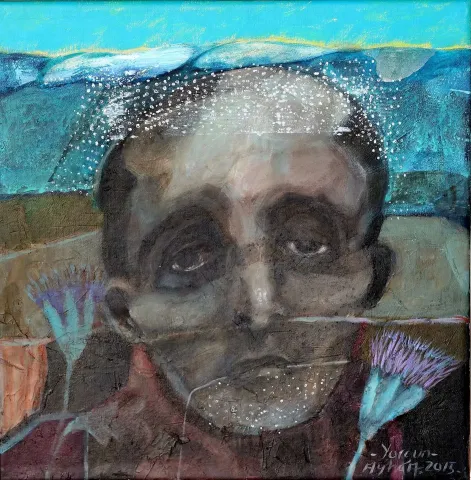 AYHAN TAŞKIRAN — “Yorgun”, 2015 "Yorgun" eseri AYHAN TAŞKIRAN tarafından 2015 yılında 45x45 cm ölçülerinde Tuval üzeri akrilik boya tekniği ile yapılmıştır.