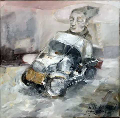 AYHAN TAŞKIRAN — “Bütünleşme”, 2015 "Bütünleşme" eseri AYHAN TAŞKIRAN tarafından 2015 yılında 45x45 cm ölçülerinde Tuval üzeri akrilik boya tekniği ile yapılmıştır.