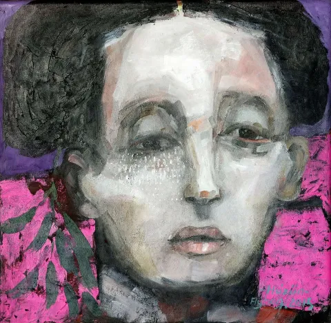 AYHAN TAŞKIRAN — “Hüzün”, 2015 "Hüzün" eseri AYHAN TAŞKIRAN tarafından 2015 yılında 45x45 cm ölçülerinde Tuval üzeri akrilik boya tekniği ile yapılmıştır.