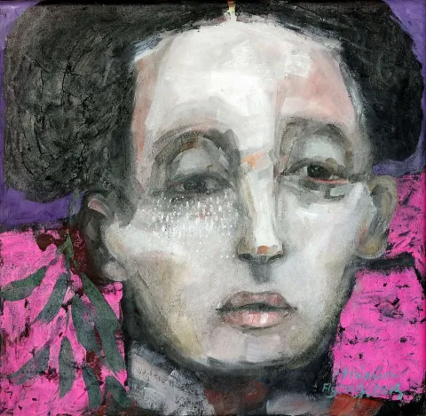 AYHAN TAŞKIRAN — “Hüzün”, 2015 "Hüzün" eseri AYHAN TAŞKIRAN tarafından 2015 yılında 45x45 cm ölçülerinde Tuval üzeri akrilik boya tekniği ile yapılmıştır.