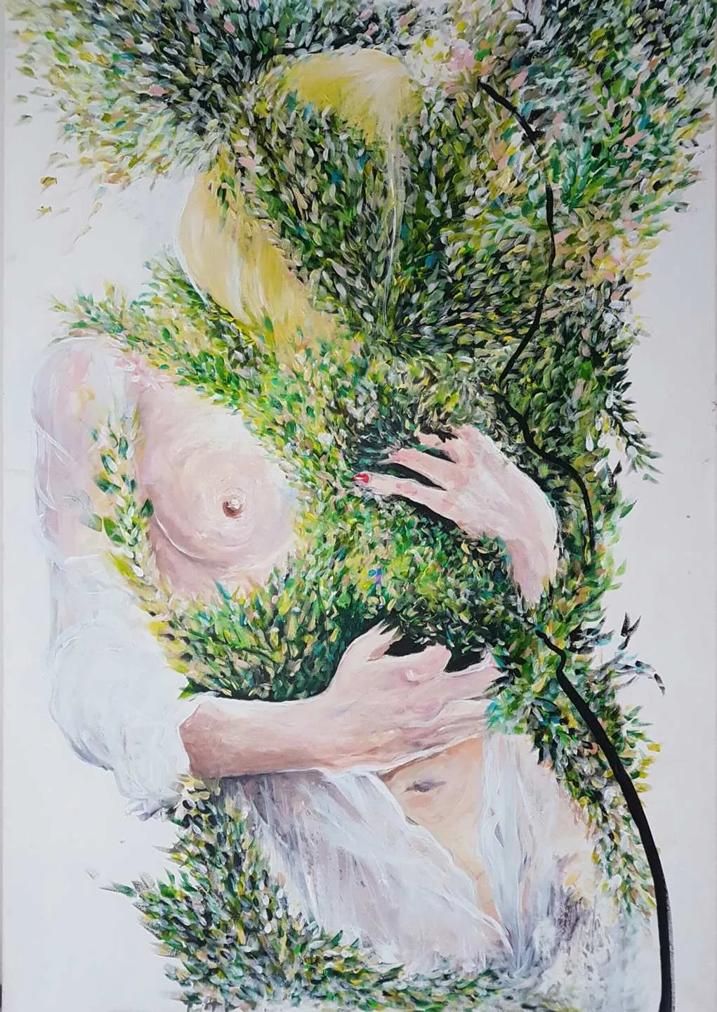 "Sınır" eseri BENGİSU SUĞÜR tarafından 2016 yılında 100x70 cm ölçülerinde Tuval üzeri akrilik boya tekniği ile yapılmıştır.