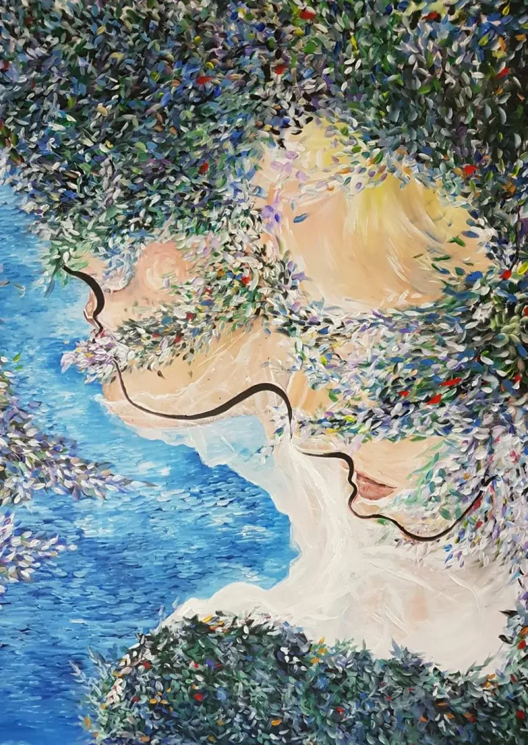 yakınlaştır "Mavi" eseri BENGİSU SUĞÜR tarafından 2016 yılında 110x80 cm ölçülerinde Tuval üzeri akrilik boya tekniği ile yapılmıştır.