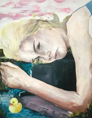 BENGİSU SUĞÜR — “Sadece Uzan”, 2017 "Sadece Uzan" eseri BENGİSU SUĞÜR tarafından 2017 yılında 100x80 cm ölçülerinde Tuval üzeri akrilik boya tekniği ile yapılmıştır.