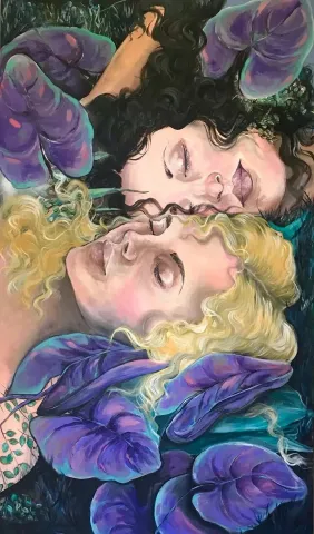 BENGİSU SUĞÜR — “Huzur İçinde Uyu”, 2018 "Huzur İçinde Uyu" eseri BENGİSU SUĞÜR tarafından 2018 yılında 120x70 cm ölçülerinde Tuval üzeri akrilik boya tekniği ile yapılmıştır.