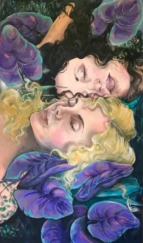 BENGİSU SUĞÜR — “Huzur İçinde Uyu”, 2018 "Huzur İçinde Uyu" eseri BENGİSU SUĞÜR tarafından 2018 yılında 120x70 cm ölçülerinde Tuval üzeri akrilik boya tekniği ile yapılmıştır.