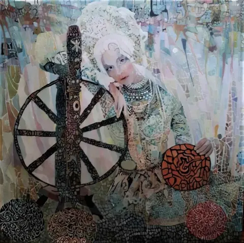 "İsimsiz" eseri BİNNUR YÜCEBAŞ RUOCCO tarafından 2018 yılında 40x40 cm ölçülerinde Tuval üzeri yağlı boya tekniği ile yapılmıştır.