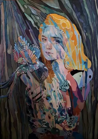 BİNNUR YÜCEBAŞ RUOCCO — “Untitled”, 2018 "İsimsiz" eseri BİNNUR YÜCEBAŞ RUOCCO tarafından 2018 yılında 70x50 cm ölçülerinde Tuval üzeri yağlı boya tekniği ile yapılmıştır.