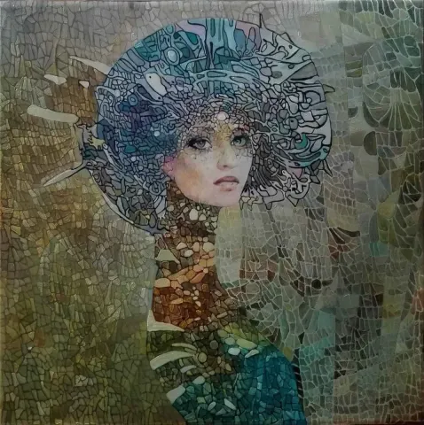 "İsimsiz" eseri BİNNUR YÜCEBAŞ RUOCCO tarafından 2019 yılında 40x40 cm ölçülerinde Tuval üzeri yağlı boya tekniği ile yapılmıştır.