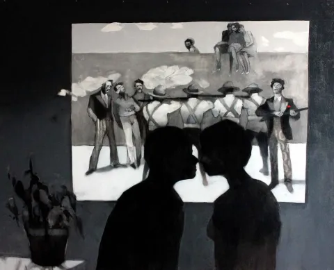 "Elveda Maximiliano" eseri ERCAN AYÇİÇEK tarafından 2018 yılında 120x150 cm ölçülerinde Tuval üzeri akrilik boya tekniği ile yapılmıştır.