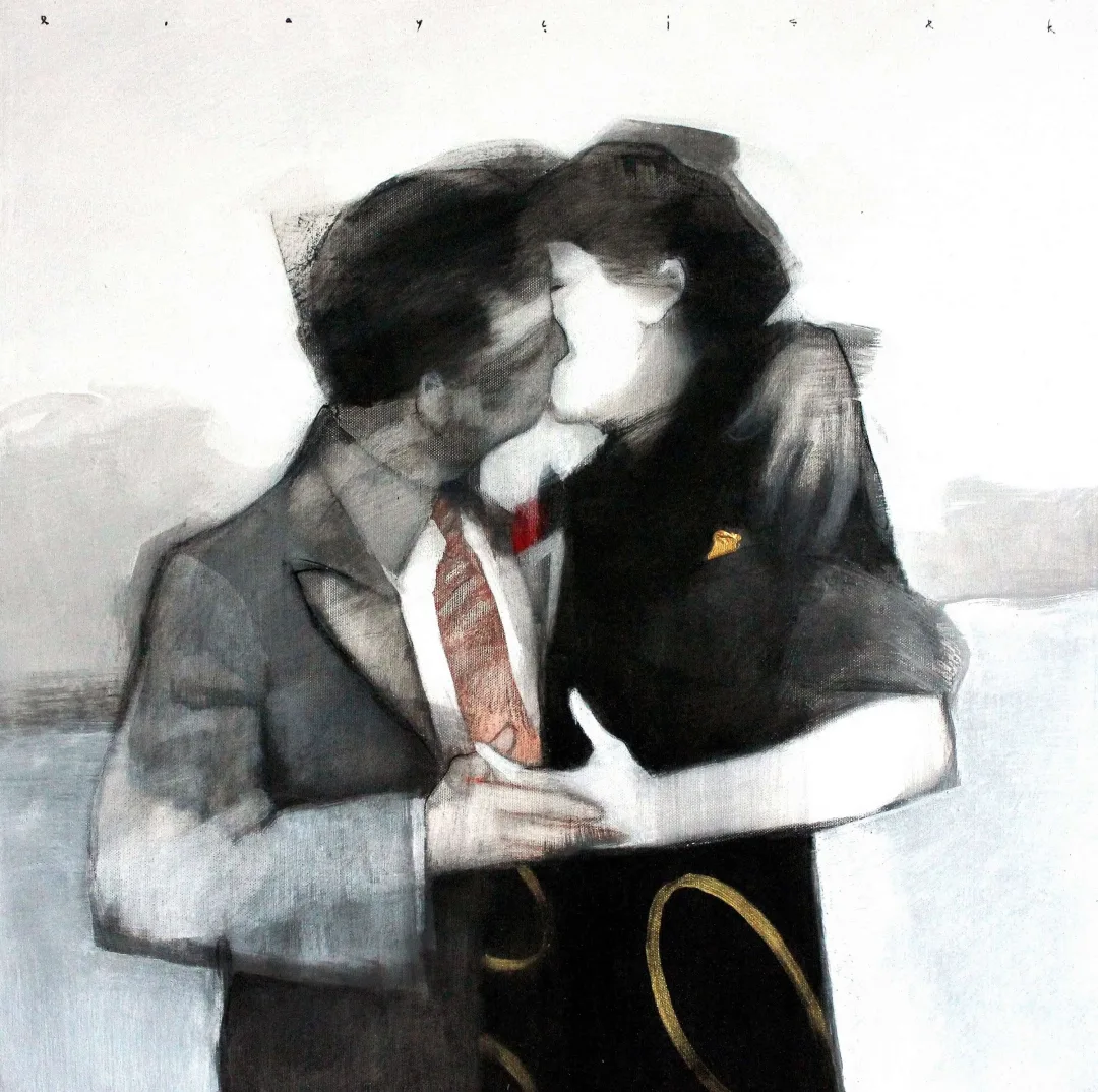 "Öpücük" eseri ERCAN AYÇİÇEK tarafından 2018 yılında 60x60 cm ölçülerinde Tuval üzeri akrilik boya tekniği ile yapılmıştır.