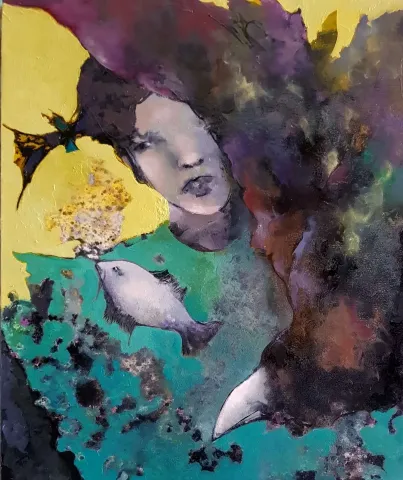 "Matilda" eseri EROL PELİOĞLU tarafından 2019 yılında 60x50 cm ölçülerinde Tuval üzeri yağlı boya tekniği ile yapılmıştır.
