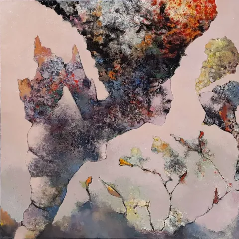 Bu eser EROL PELİOĞLU tarafından 2019 yılında 60x60 cm ölçülerinde Tuval üzeri yağlı boya tekniği ile yapılmıştır.