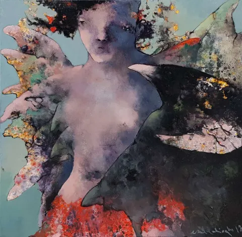 EROL PELİOĞLU — 2019 Bu eser EROL PELİOĞLU tarafından 2019 yılında 60x60 cm ölçülerinde Tuval üzeri yağlı boya tekniği ile yapılmıştır.