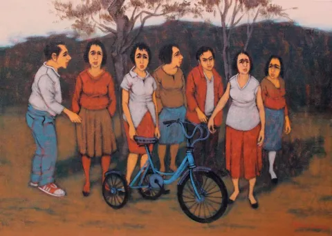 Bu eser ORHAN UMUT tarafından 2017 yılında 60x80 cm ölçülerinde Tuval üzeri akrilik boya tekniği ile yapılmıştır.