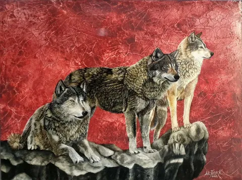 Bu eser ALİ FATİH KÜÇÜKOSMANOĞLU tarafından 2019 yılında 90x120 cm ölçülerinde Tuval üzeri yağlı boya tekniği ile yapılmıştır.