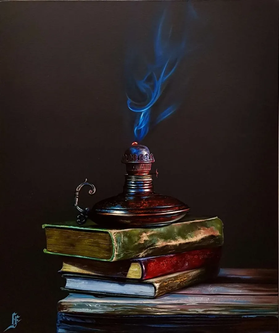 HÜSEYİN FEYZULLAH — 2018 Bu eser HÜSEYİN FEYZULLAH tarafından 2018 yılında 60x50 cm ölçülerinde Tuval üzeri yağlı boya tekniği ile yapılmıştır.