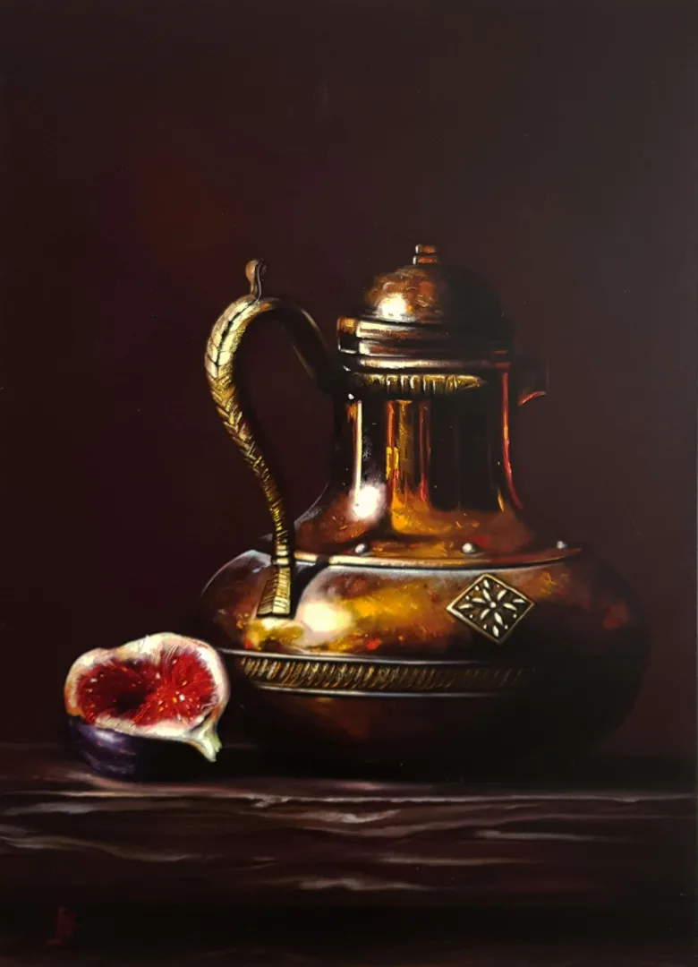 yakınlaştır "İsimsiz" eseri HÜSEYİN FEYZULLAH tarafından 2018 yılında 70x50 cm ölçülerinde Tuval üzeri yağlı boya tekniği ile yapılmıştır.