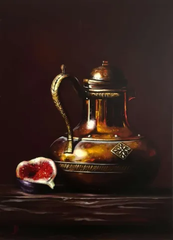 Bu eser HÜSEYİN FEYZULLAH tarafından 2018 yılında 70x50 cm ölçülerinde Tuval üzeri yağlı boya tekniği ile yapılmıştır.