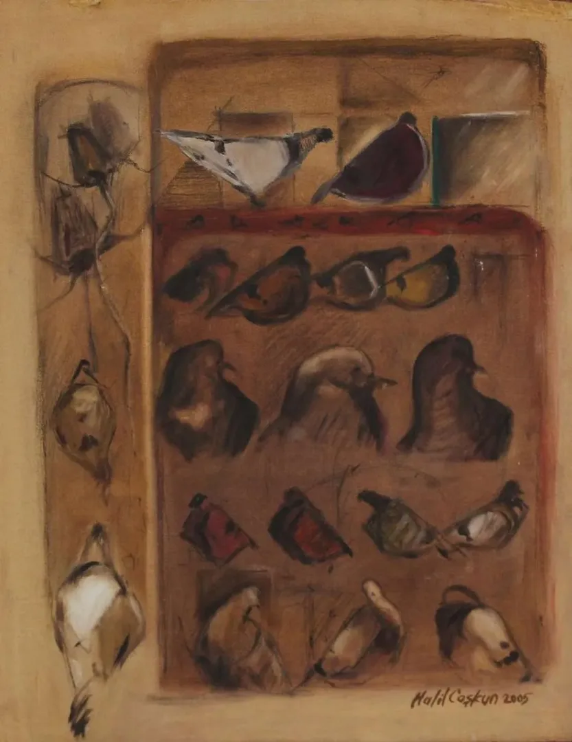 HALİL COŞKUN — 2005 Bu eser HALİL COŞKUN tarafından 2005 yılında 51x40 cm ölçülerinde Duralit üzeri yağlı boya tekniği ile yapılmıştır.