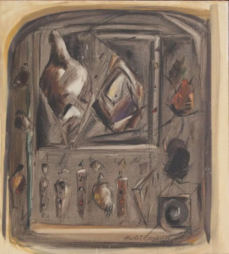 HALİL COŞKUN — 2005 Bu eser HALİL COŞKUN tarafından 2005 yılında 50x45 cm ölçülerinde Duralit üzeri yağlı boya tekniği ile yapılmıştır.