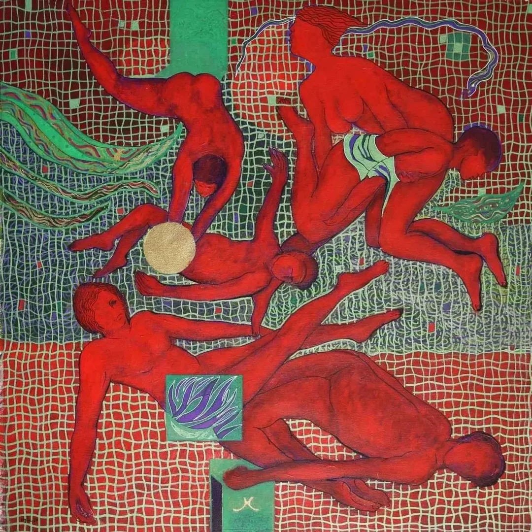 NECMETTİN ÖZLÜ — “Yılanlarla Başbaşa” "Yılanlarla Başbaşa" eseri NECMETTİN ÖZLÜ tarafından 70x70 cm ölçülerinde Tuval üzeri akrilik boya tekniği ile yapılmıştır.