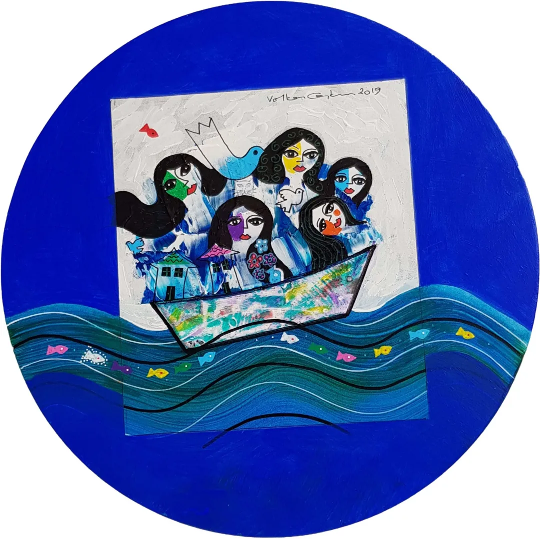 "İsimsiz" eseri VOLKAN COŞKUN tarafından 2019 yılında 27x27 cm ölçülerinde MDF üzeri yağlı boya tekniği ile yapılmıştır.