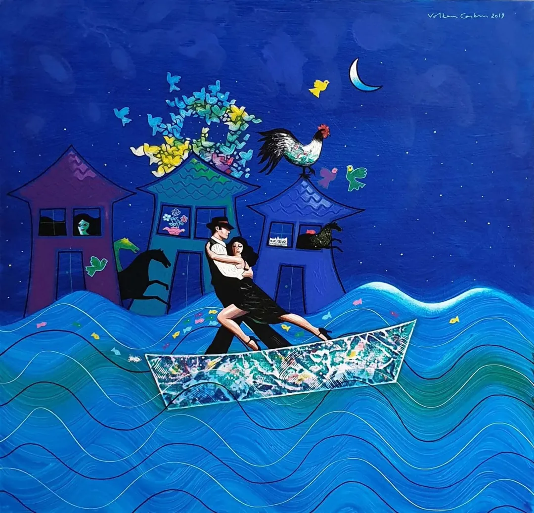 VOLKAN COŞKUN — 2019 Bu eser VOLKAN COŞKUN tarafından 2019 yılında 60x60 cm ölçülerinde Tuval üzeri akrilik boya tekniği ile yapılmıştır.