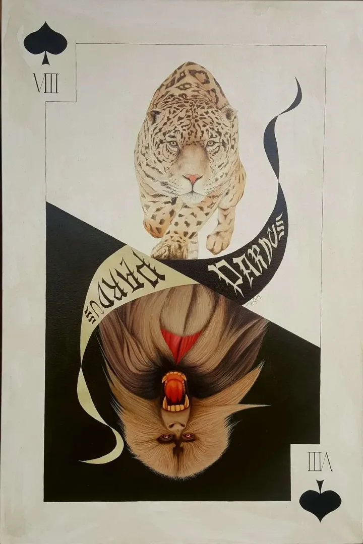 yakınlaştır "Maça 8" eseri FATİH SAZAK tarafından 2019 yılında 67x100 cm ölçülerinde Tuval üzeri yağlı boya tekniği ile yapılmıştır.