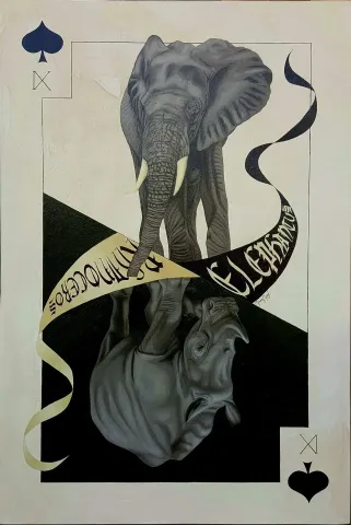 FATİH SAZAK — “Maça 9”, 2019 "Maça 9" eseri FATİH SAZAK tarafından 2019 yılında 67x100 cm ölçülerinde Tuval üzeri yağlı boya tekniği ile yapılmıştır.