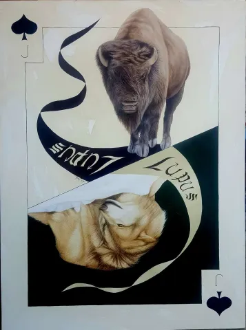 FATİH SAZAK — “Maça Vale”, 2019 "Maça Vale" eseri FATİH SAZAK tarafından 2019 yılında 100x67 cm ölçülerinde Tuval üzeri yağlı boya tekniği ile yapılmıştır.
