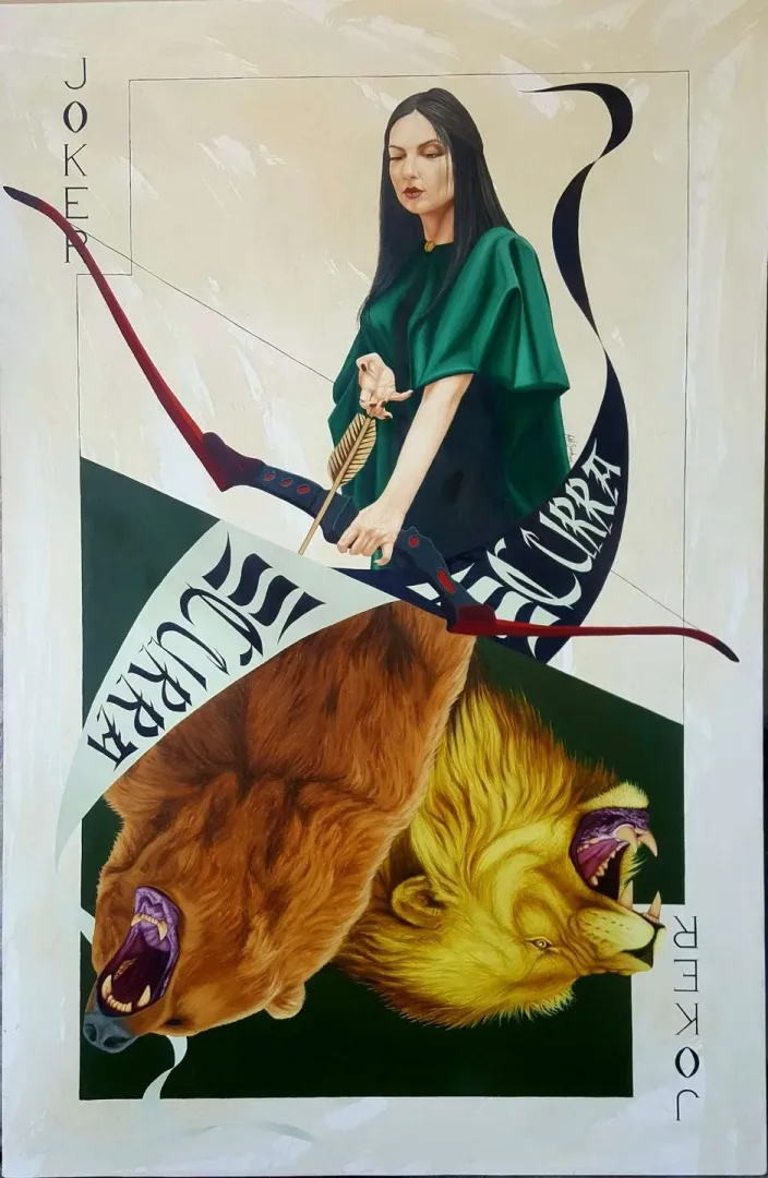 yakınlaştır "JOKER" eseri FATİH SAZAK tarafından 2019 yılında 100x150 cm ölçülerinde Tuval üzeri yağlı boya tekniği ile yapılmıştır.