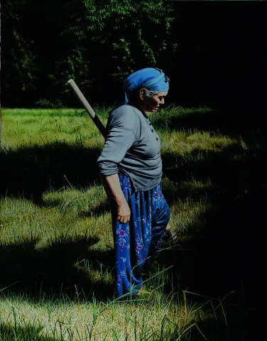 FETHİ ÇELİK — “Anam”, 2019 "Anam" eseri FETHİ ÇELİK tarafından 2019 yılında 140x110 cm ölçülerinde Tuval üzeri yağlı boya tekniği ile yapılmıştır.