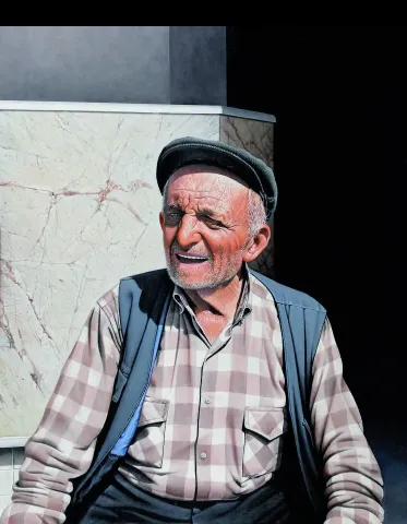 FETHİ ÇELİK — “Kışla köylü”, 2019 "Kışla köylü" eseri FETHİ ÇELİK tarafından 2019 yılında 90x70 cm ölçülerinde Tuval üzeri yağlı boya tekniği ile yapılmıştır.