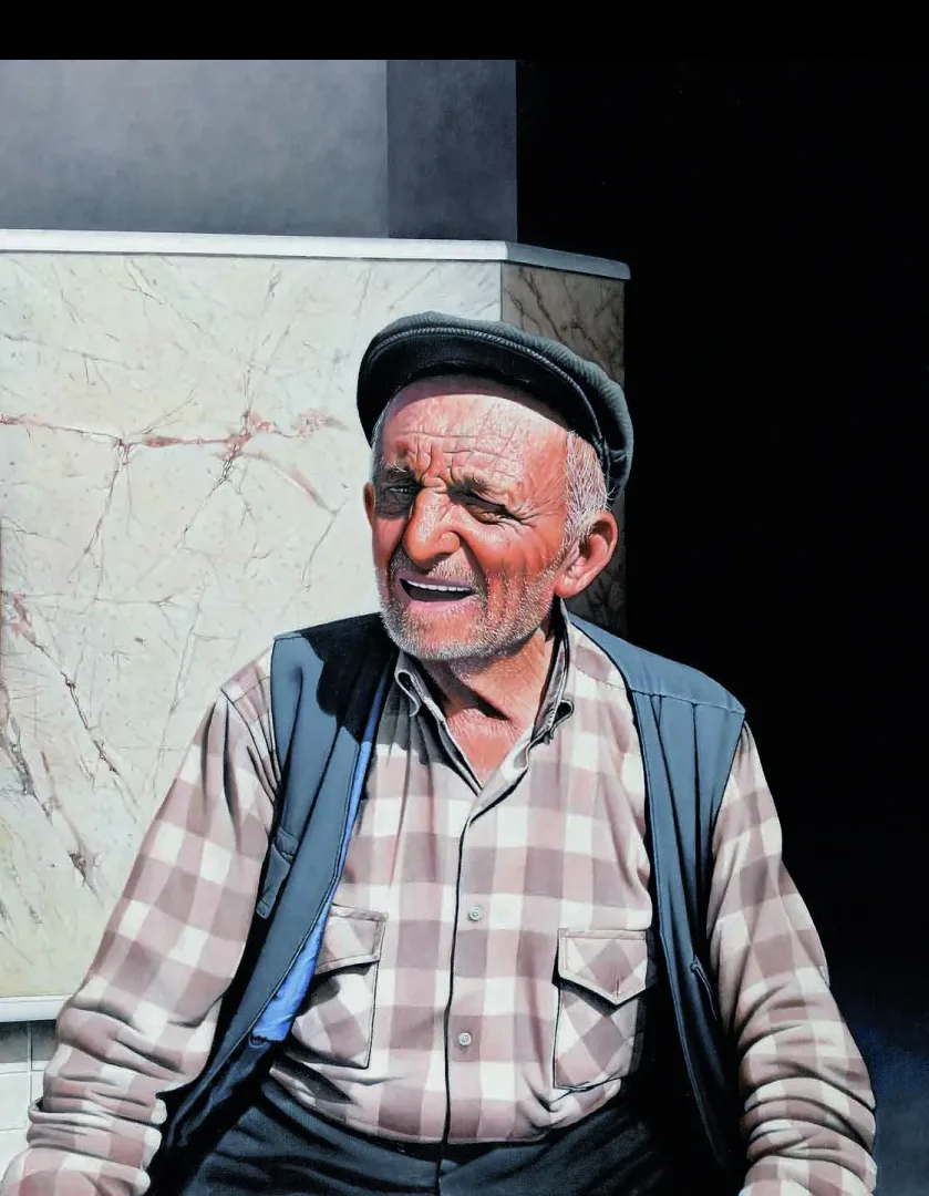 yakınlaştır "Kışla köylü" eseri FETHİ ÇELİK tarafından 2019 yılında 90x70 cm ölçülerinde Tuval üzeri yağlı boya tekniği ile yapılmıştır.