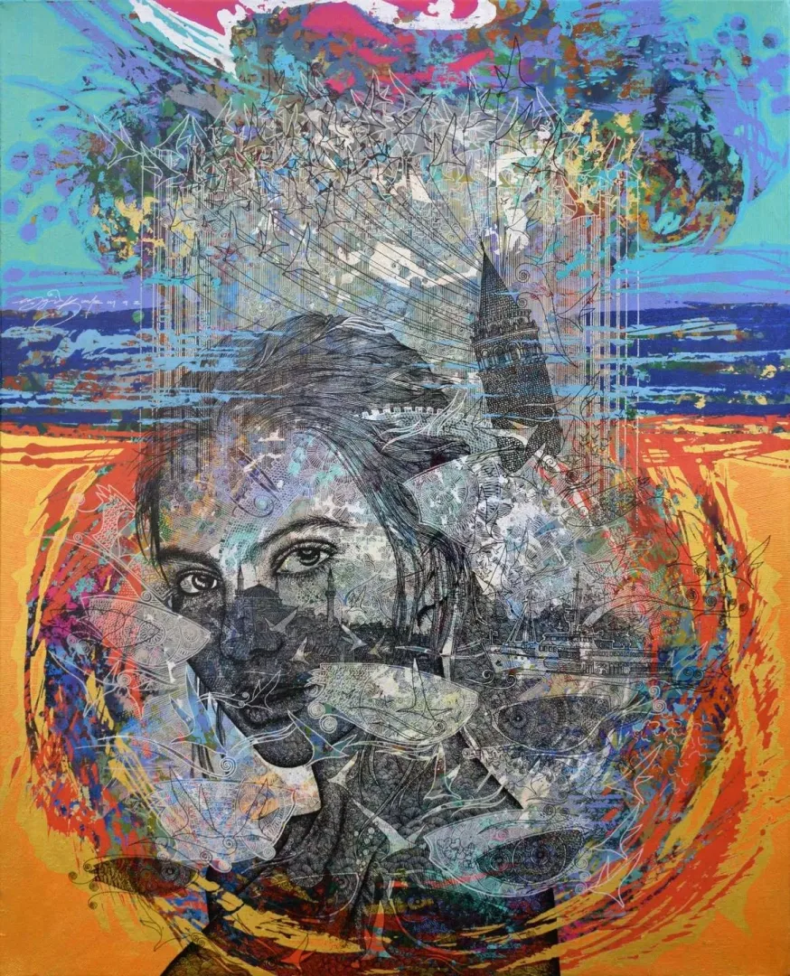 ENGİN KORKMAZ — “isimsiz”, 2019 "isimsiz" eseri ENGİN KORKMAZ tarafından 2019 yılında 100x80 cm ölçülerinde Tuval üzeri akrilik boya tekniği ile yapılmıştır.