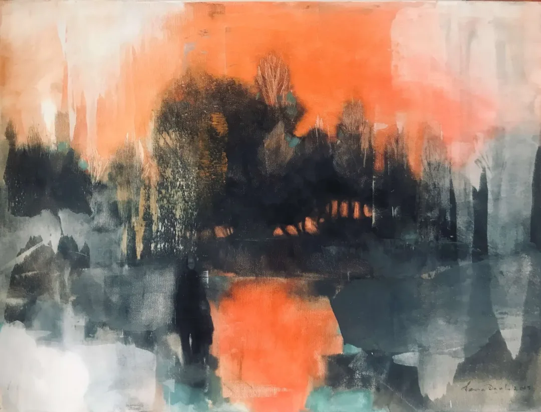 SEMA ÖCAL — “isimsiz”, 2019 "isimsiz" eseri SEMA ÖCAL tarafından 2019 yılında 60x80 cm ölçülerinde Tuval üzeri yağlı boya tekniği ile yapılmıştır.