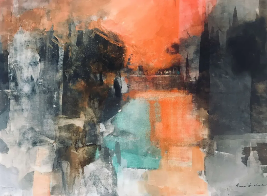 SEMA ÖCAL — “isimsiz”, 2019 "isimsiz" eseri SEMA ÖCAL tarafından 2019 yılında 80x100 cm ölçülerinde Tuval üzeri yağlı boya tekniği ile yapılmıştır.