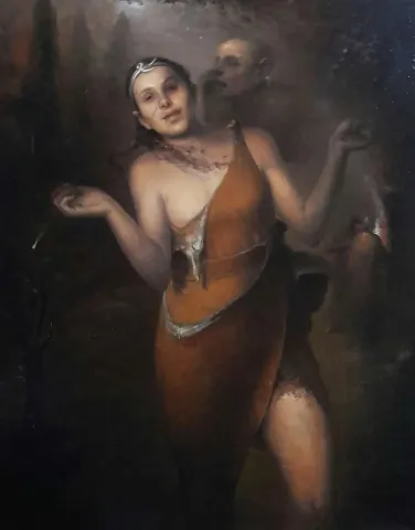 SERTAP YEĞİN — “O Ben Değilim”, 2019 "O Ben Değilim" eseri SERTAP YEĞİN tarafından 2019 yılında 100x80 cm ölçülerinde Tuval üzeri yağlı boya tekniği ile yapılmıştır.