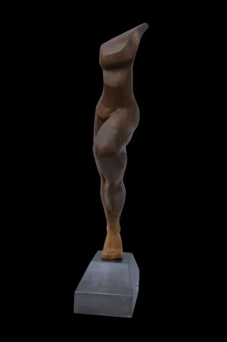 "isimsiz" eseri AZİMET KARAMAN tarafından 2019 yılında 56x20x10 cm ölçülerinde Ceviz yontu tekniği ile yapılmıştır.